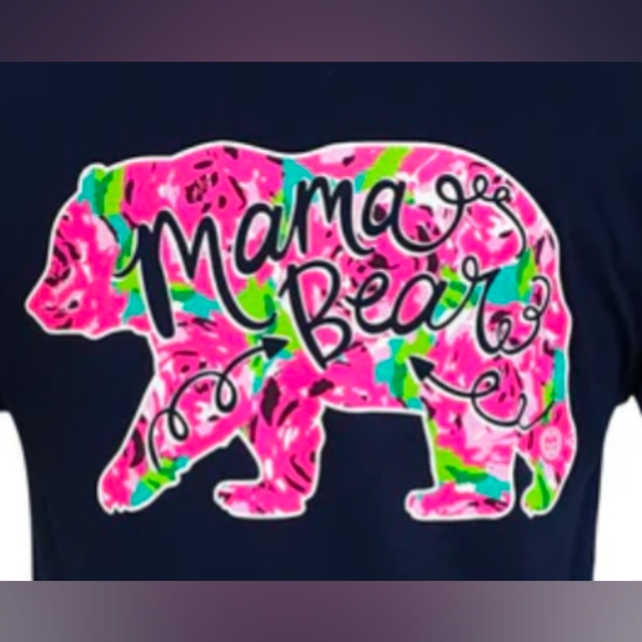 XL Girlie Girls Mama Bear Floral Short Sleeve T-Shirt-NWT - Picture 2 of 5